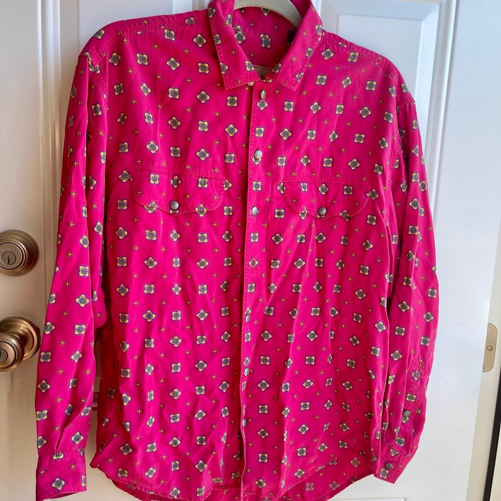 Vintage Liz Wear Pink Long Sleeve Button Down